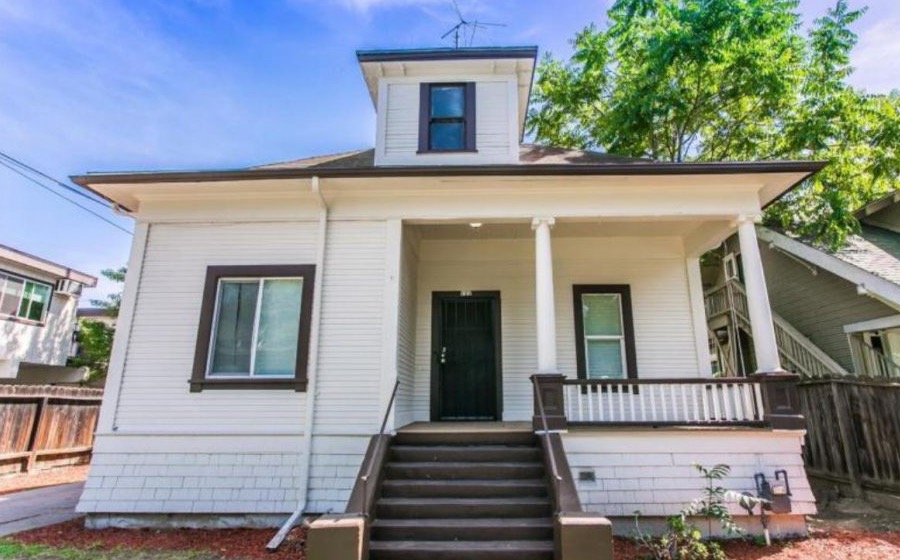 Front exterior of the same home after renovation